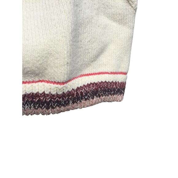 Free People knit crop top womens XS white pink boho beach In The Sun Brami y2k - Picture 10 of 12